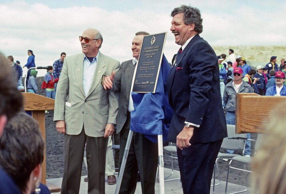 Grande ouverture du centre d'interprétation du marais Oak Hammock, mai 1993.