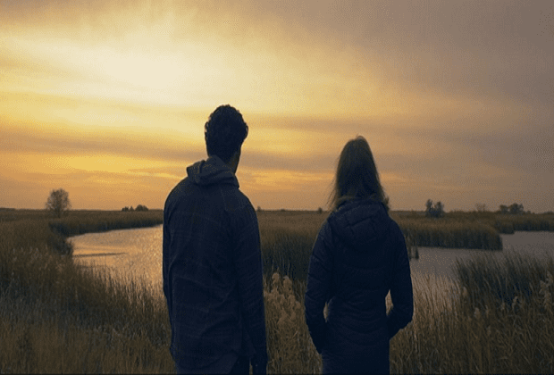 People at a wetland