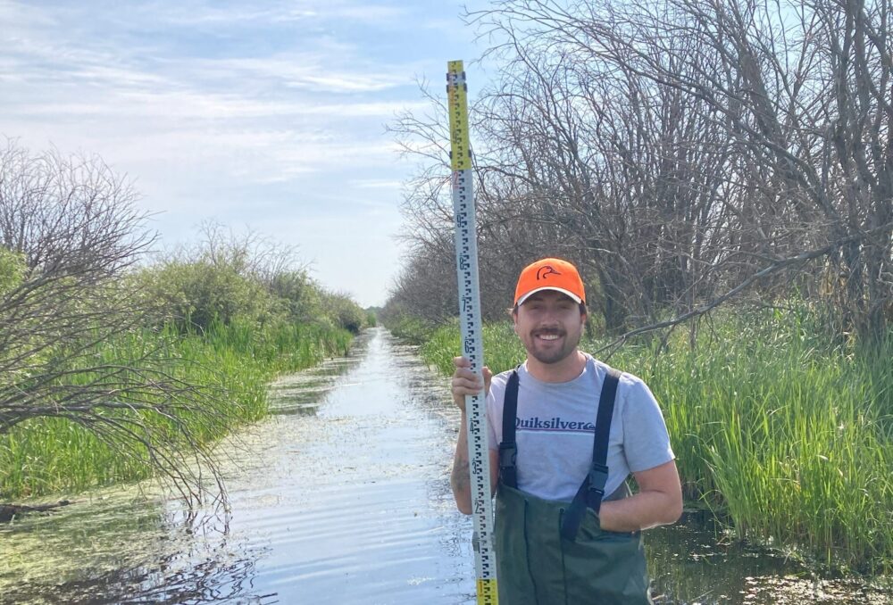 Forrest Richard during field work in Alberta 