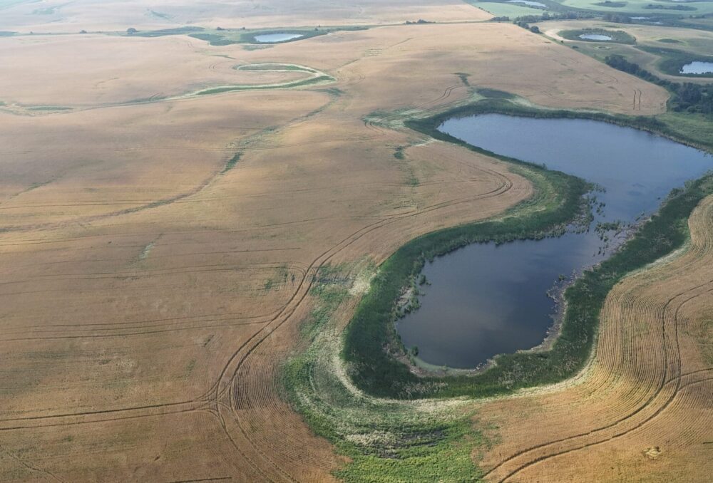 Vue aérienne du projet Burgess RCLP près de Minnedosa, au Manitoba. Crédit : Scott Henowitch